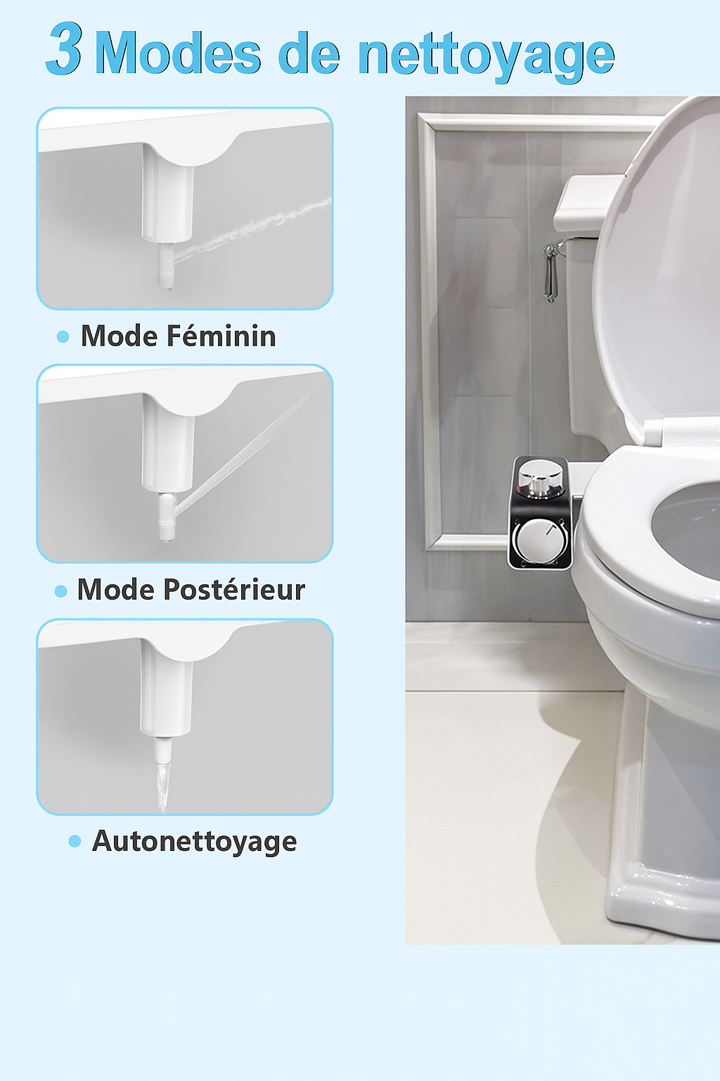 KOLLAYKO™ Bidet Japonais “ONDO” — Eau chaude & froide