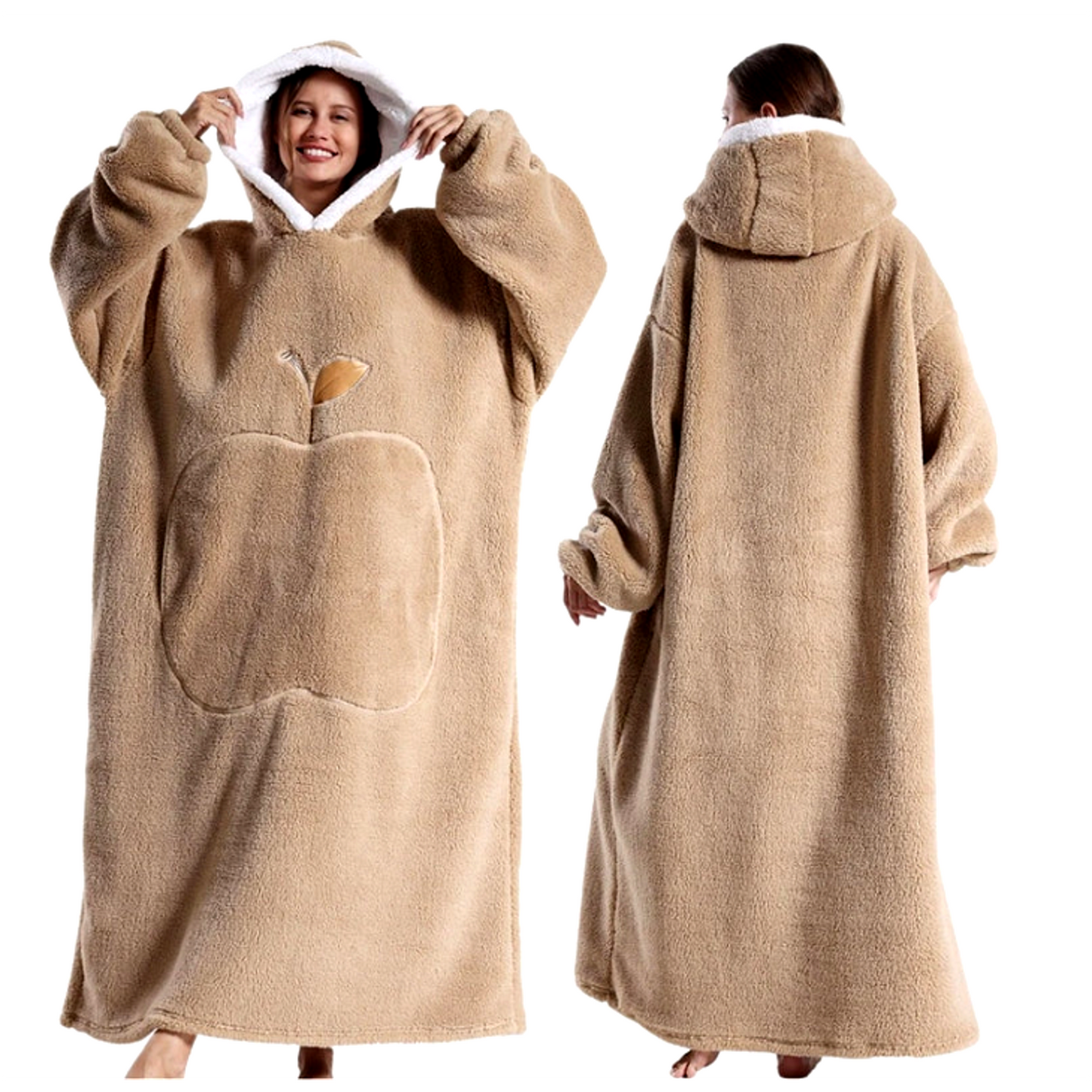 DOUDI XL – Sweat plaid à Capuche Sherpa Oversize