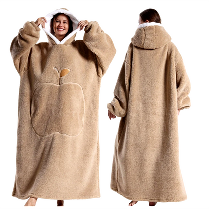 DOUDI XL – Sweat plaid à Capuche Sherpa Oversize