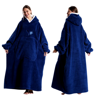 DOUDI XL – Sweat plaid à Capuche Sherpa Oversize