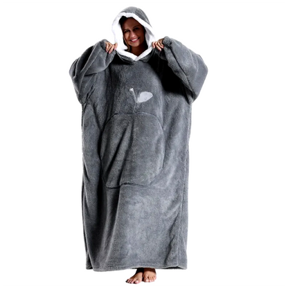 DOUDI XL – Sweat plaid à Capuche Sherpa Oversize