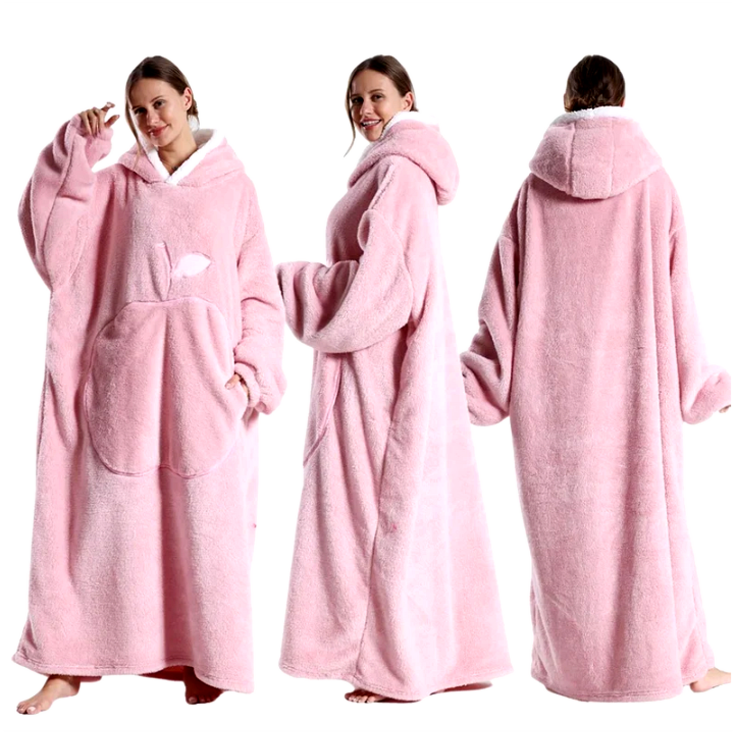 DOUDI XL – Sweat plaid à Capuche Sherpa Oversize