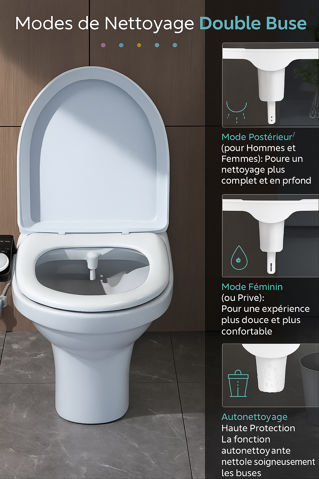 💧 KOLLAYKO™ Bidet Japonais “MIZU” — Eau froide