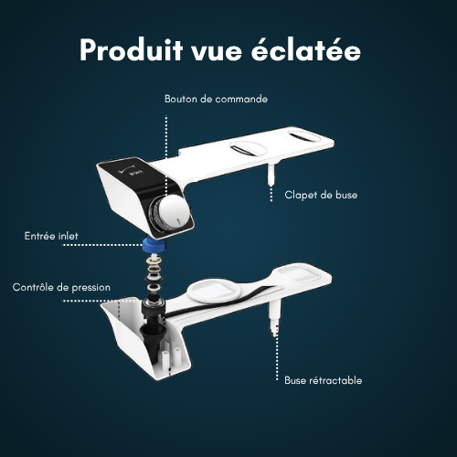💧 KOLLAYKO™ Bidet Japonais “MIZU” — Eau froide